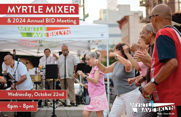 Invitation graphics for Myrtle Ave annual meeting