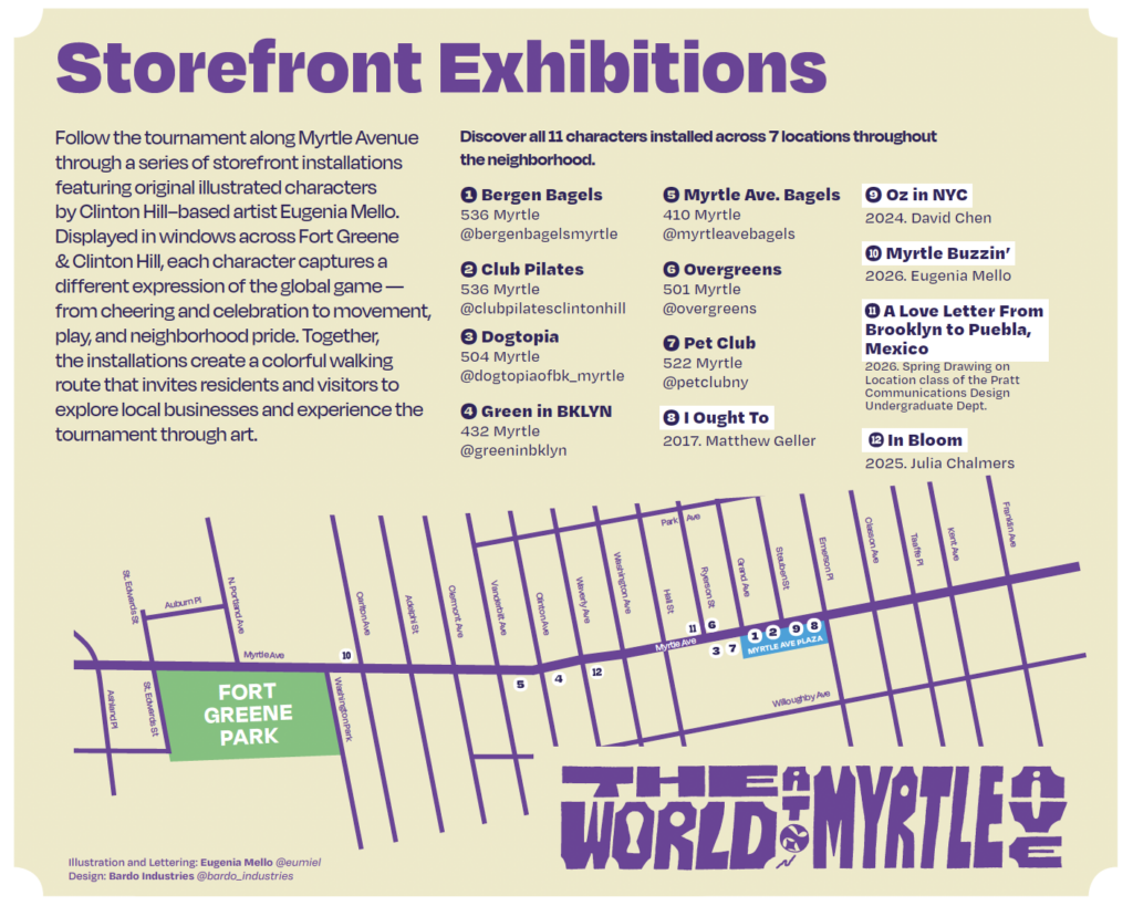 Storefront Exhbitions Map Summer 2026